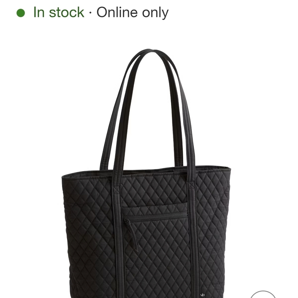 Vera Bradley Black Quilted Tote